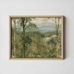 Pine Forest Poster, Woodland Path Print, Nature Wall Art, Paper - thumbnail 3