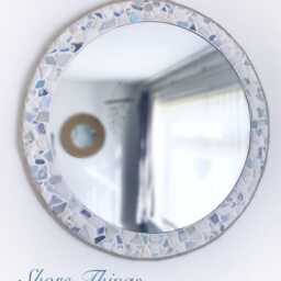 Sea Pottery Mosaic Mirror, Isle Of Wight Beach Decor - 22 - thumbnail 2