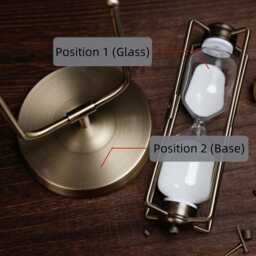 European Retro Rotating Metal Hourglass - 15/30/60 Minutes Sand Clock Timer Timeless Home Decor Anniversary Gift For Him - thumbnail 2