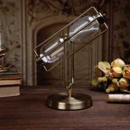 European Retro Rotating Metal Hourglass - 15/30/60 Minutes Sand Clock Timer Timeless Home Decor Anniversary Gift For Him - thumbnail 3