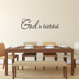 God Is Faithful Wall Decal Inspirational Quote Bible Decals Prayer Vwaq-2982 - thumbnail 1