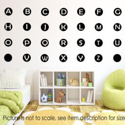 Alphabet Wall Decals, Polka Dot Letter Stickers, Kids Nursery Decor - thumbnail 2