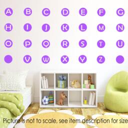 Alphabet Wall Decals, Polka Dot Letter Stickers, Kids Nursery Decor - thumbnail 1