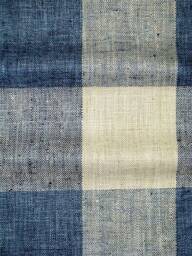 Designer Pillow Cover Lumbar - Plaid Large Gingham Indigo - thumbnail 1