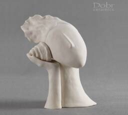 A Song Of The Sea, Sculpture , Statuette, Shell, Girl, Figurines, White, Made To Order - thumbnail 1