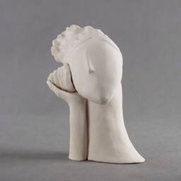 A Song Of The Sea, Sculpture , Statuette, Shell, Girl, Figurines, White, Made To Order - thumbnail 3