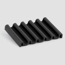 Black Soap Dish, Wave Plastic Tray, 3D Printed Recycled Plastic, Sustainable Holder, Upcycled Bethoroom Decor, Charcoal - thumbnail 2