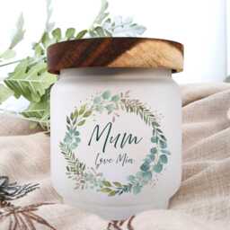 Personalised Mother's Day Gift - Candle Jar, More Designs, Matching Card, Led Candle Bamboo Lid - thumbnail 2