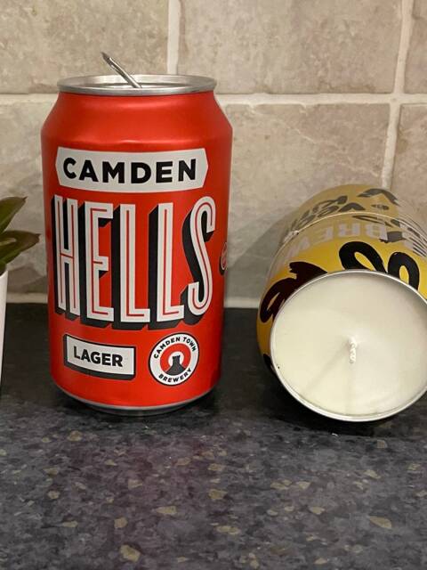 Camden Beer Can Candle - Burns For >50 Hours Fragrances Hand Crafted Vegan Fathers Day Gift Stocking Filler - image 1