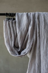 Sheer Linen Curtain Panel For Clips, Curtains Made With Muslin From Europe - thumbnail 1