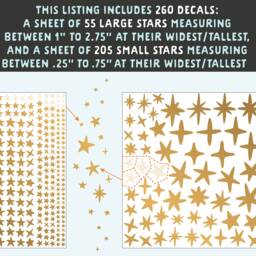 Sparkles & Stars Wall Decals - Nursery Decals, Star Kids Room Decor, Art, Celestial Stickers - thumbnail 3