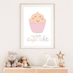 Set Of 2 Cupcake Wall Art, Girls Nursery Print, Life Is Sweet Kitchen Bedroom, Kids Pastel Prints - thumbnail 3