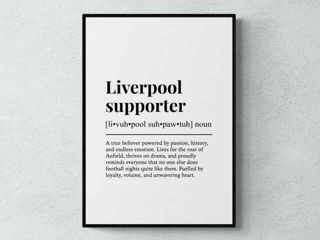 Liverpool Supporter Funny Definition Sport Football Gift Wall Art Print - image 1
