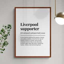 Liverpool Supporter Funny Definition Sport Football Gift Wall Art Print - thumbnail 2