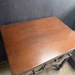 Antique Style Jaycee Furniture Oak Side Table Occasional Console - thumbnail 4