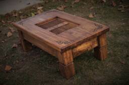 Tea & Coffee Table 80 50 16cm/42cm Chinese Gongfu - Gong Fu Ceremony, Natural Wood - thumbnail 1