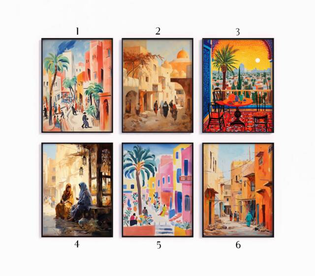 Iraq Poster Set, Iraqi Travel Prints, Islamic Art, Decor, Folk Art Poster, Gallery Wall, Gift, A1/A2/A3/A4 - image 1