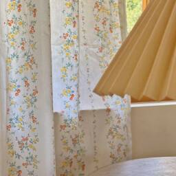 Finley Cotton Sheer Curtain, Printed Floral Custom Curtain Panel, Drape, Livingroom Extra Long 1Pc - thumbnail 3