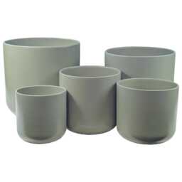 Olive Green Ceramic Planter/House Plant Pot Various Sizes 10-26cm - thumbnail 2