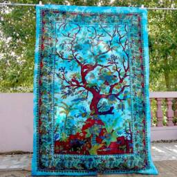 Indian Tapestry Hippy Mandala Wall Hanging Twin Size Bedsheet Urban Style Best Gift Tree Of Life Tie Dye Tapestries - thumbnail 1