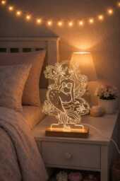 Personalised Mermaid Night Light For Girls - Custom Name Led Lamp Kids Bedroom Decor - thumbnail 1