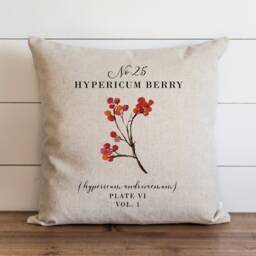 Hypericum Berry Pillow Cover - Christmas Holiday Covers Decor 20 X 18 - thumbnail 1