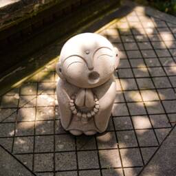 Jizo Buddha 9 Inch/22 cm, Sculpture, Room Decor, House Garden Birthday Gift - thumbnail 3