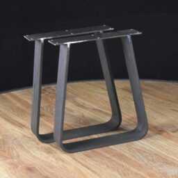 Bent Trapezoid Table Legs, Steel Bench Curved Metal Desk Gold Dining Coffee Legs - thumbnail 1