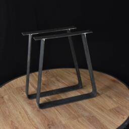 Bent Trapezoid Table Legs, Steel Bench Curved Metal Desk Gold Dining Coffee Legs - thumbnail 2