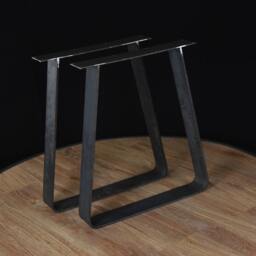 Bent Trapezoid Table Legs, Steel Bench Curved Metal Desk Gold Dining Coffee Legs - thumbnail 3