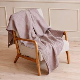 Linen Cotton Waffle Blanket Breathable Bedding Throw - 53x81 Inches - thumbnail 2