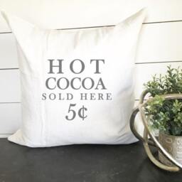 Hot Cocoa Sold Here Christmas Pillow 18 X ///Holiday/ Throw Accent Gift - thumbnail 2