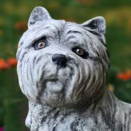 Sitting Yorkie Statue Concrete Yorkshire Terrier Figurine Outdoor Pet Memorial Stone Dog For Garden Decor Sculpture Puppy Lover Gift - thumbnail 4