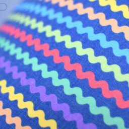 Fabric Lampshade 40cm Rainbow Stripe, Handmade By Vivid Shades, Retro Stylish Geometric Shade Unique Funky & Bright Nursery Kids Adults - thumbnail 3