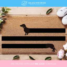 Long Dachshund Doormat - Weiner Dog Custom Welcome Mat Cute Breed Home Decor- Funny - thumbnail 1