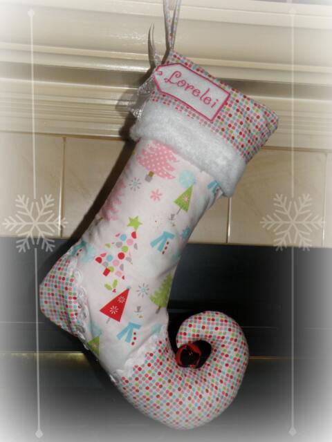 Christmas Stocking With Personalized Name Tag - image 1