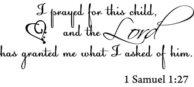 I Prayed For This Child 1 Samuel 27 Printable Wall Art