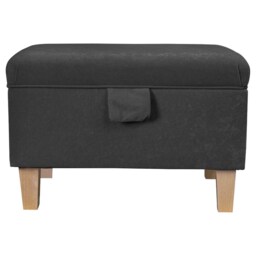 Handmade Grey Storage Ottoman - Luxury Upholstery Fabric Bespoke British Made - thumbnail 3