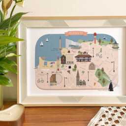 Margate Map, Illustrated Map Of Margate, Poster, Print, Art, Illustration, Gift, Travel - thumbnail 2