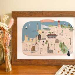 Margate Map, Illustrated Map Of Margate, Poster, Print, Art, Illustration, Gift, Travel - thumbnail 3