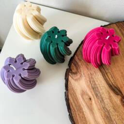 Large Swirl Soy Wax Candle Modern Home Decor - thumbnail 3