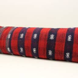 King Size Kilim Pillow Cover, 14x48 Turkish Lumbar - thumbnail 3