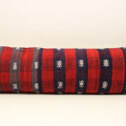 King Size Kilim Pillow Cover, 14x48 Turkish Lumbar - thumbnail 2