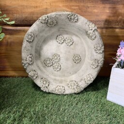 stone Garden Flower Bird Bath Top Only/ Feeder/ Bowl/ Replacement Ornament - thumbnail 4