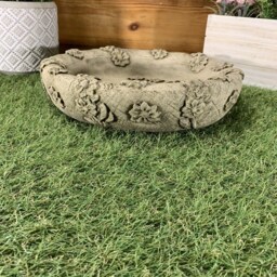stone Garden Flower Bird Bath Top Only/ Feeder/ Bowl/ Replacement Ornament - thumbnail 3