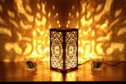 Night Light Accent Lamp Decorative Wooden For Meditation Relaxation Comfort