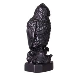Decorative Stone Statue Figurine Owl 4'' - 10 cm Black - thumbnail 4