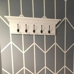 Pine Coat Rack With Shelf Wall Mounted Hanging Decor - thumbnail 2