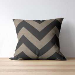 Pillow Cover - Premier Prints Zippy Denton Black Gray - Chevron Home Decor Throw Pillows - thumbnail 1