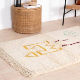Authentic Beni Ourain Rug, Moroccan Rug 3x5 Ft, Handmade Berber Carpet, Genuine Wool Rug, Area Tapis Berbere, Teppich - thumbnail 3
